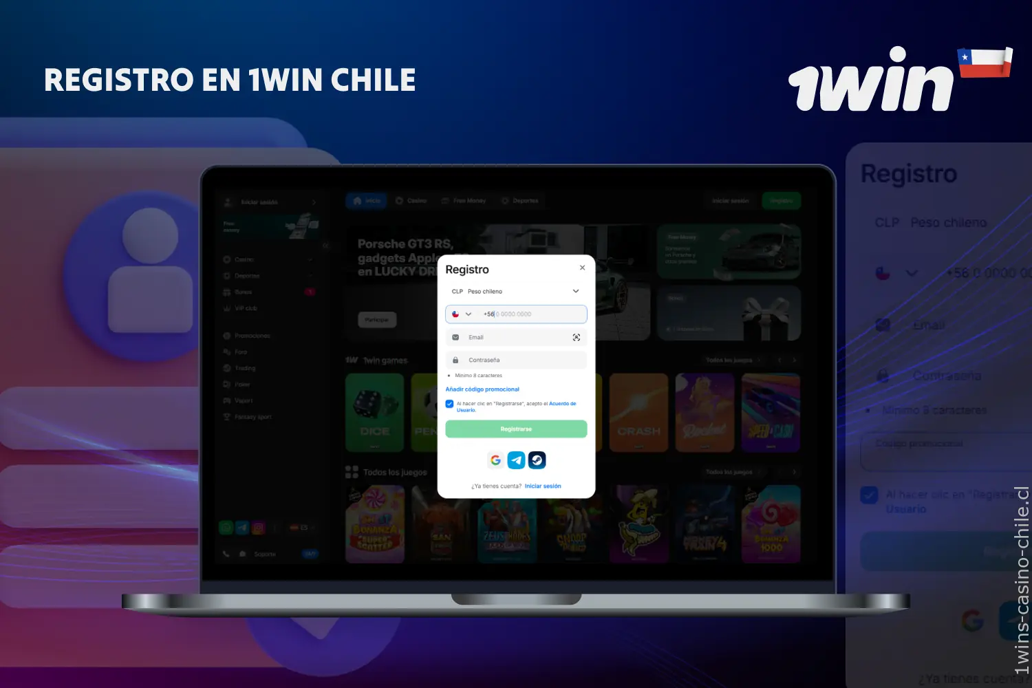 Registrarse en 1win Chile es rápido y no toma mucho tiempo